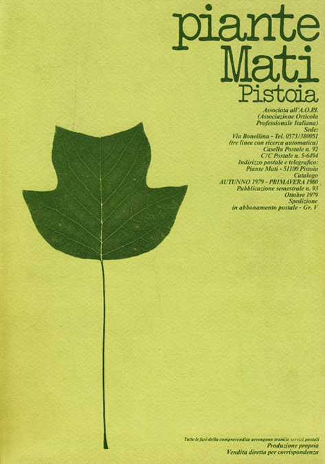 Catalogo Piante Mati 1979 - 1980